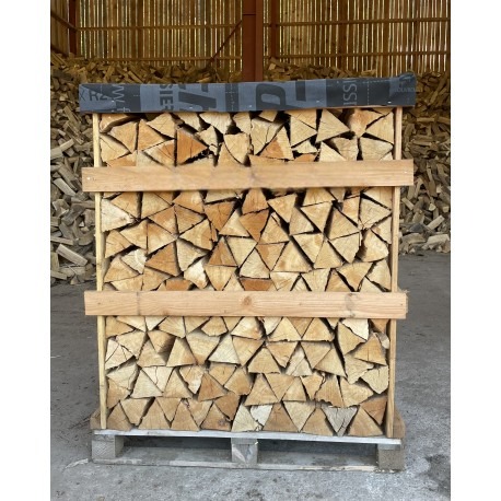 Palette bûches 2 stères 50cm 100% chêne bois empilés
