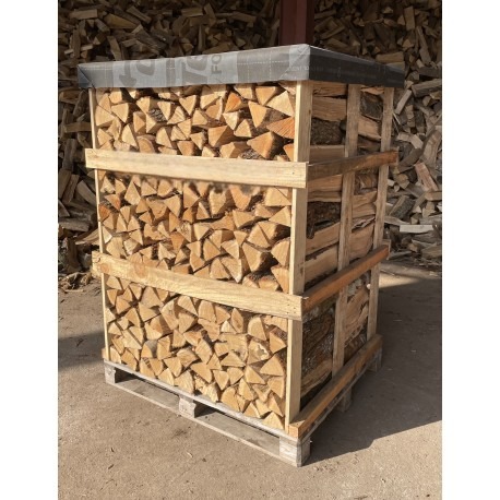 Palette bûches 2 stères 33cm bois empilés (bûche haute performance)