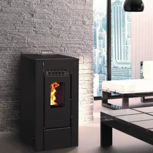 Poêle à Granulés Etanche - EMAFLAM DALA Noir - 7,92 kW
